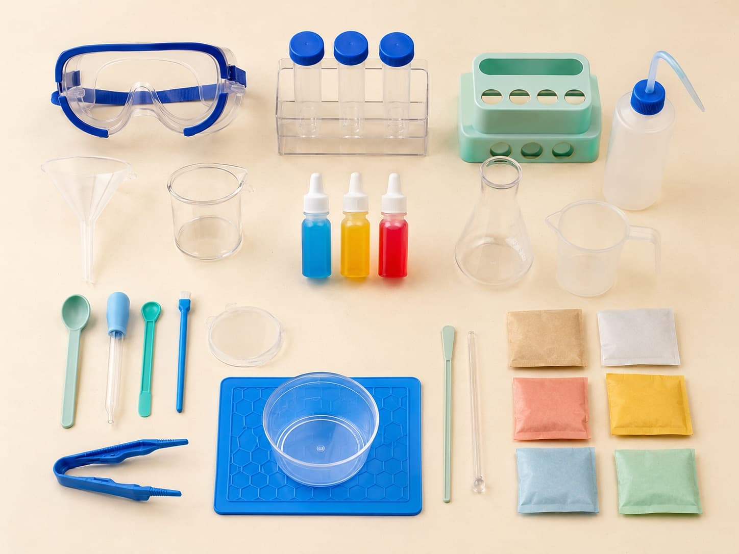 Overhead view of the components inside Safe Chemistry Starter Kit